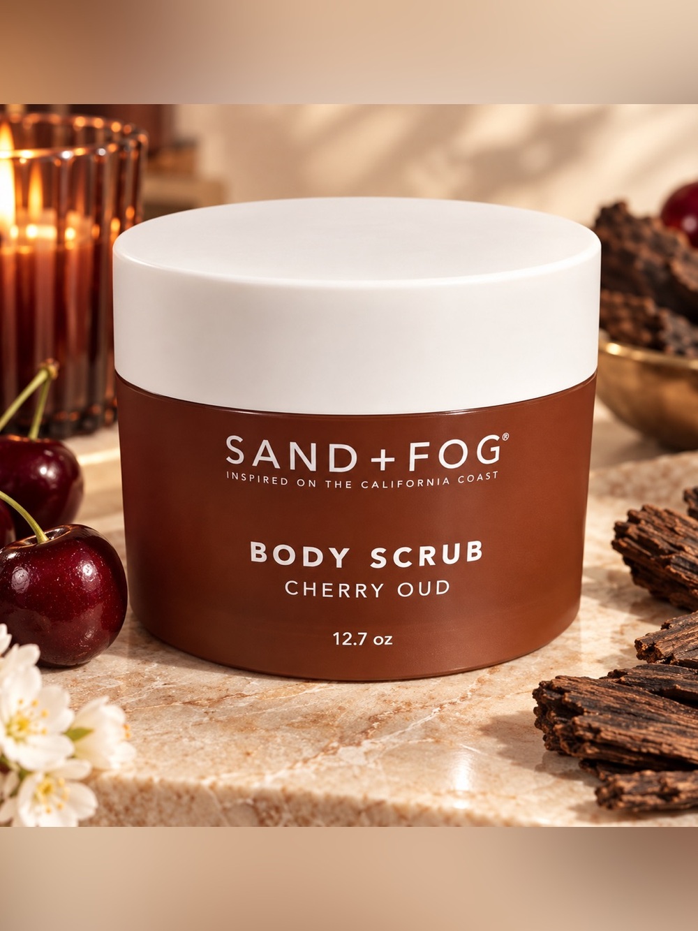 Sand + fog Cherry Oud Body Scrub